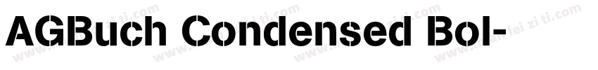 AGBuch Condensed Bol字体转换